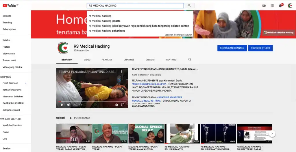 testimoni pasien rs medical hacking cannel youtube