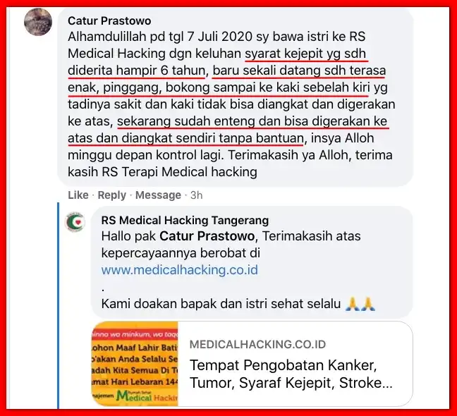 TESTIMONI SYARAF KEJEPIT MEDICAL HACKING